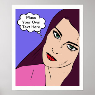 Póster Chica de historietas #1