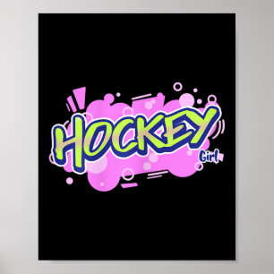 Póster Chica de hockey Hockey sobre hierba Hockey sala