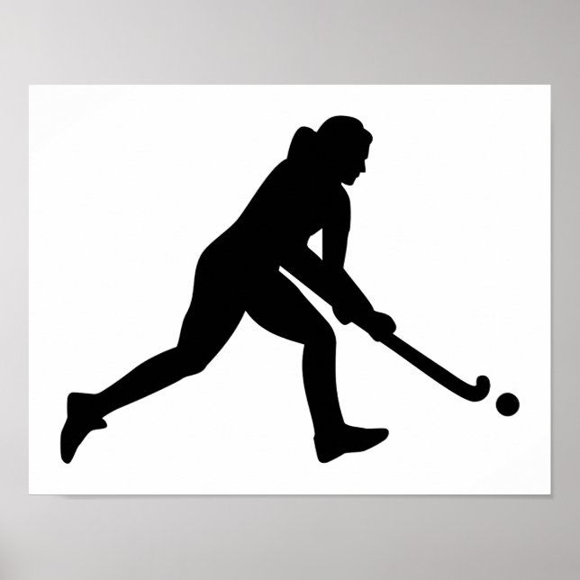 Póster Chica de hockey sobre hierba (Frente)