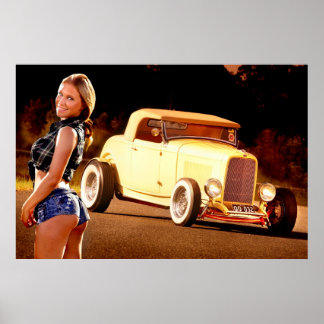 Póster Chica de Hot Rod.
