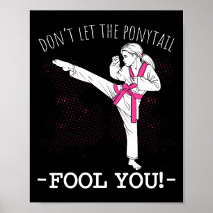 Póster Chica de Karate Thai Taekwondo No Dejes Que La Col