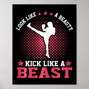Póster Chica de Kickboxing - Parece una belleza patea com