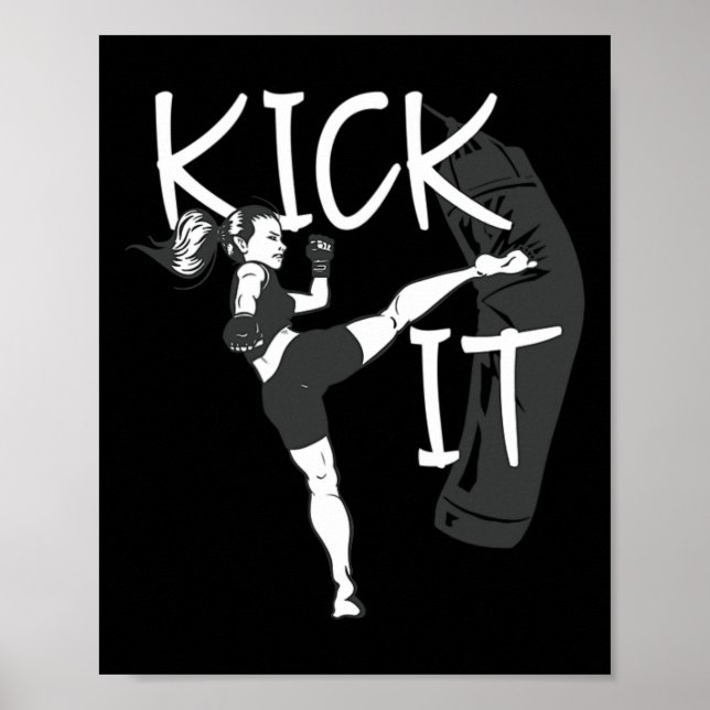 Póster Chica de Kickboxing Patea  (Frente)