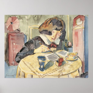 Póster Chica de la escritura (Sonia Gramatte) por