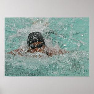 Póster Chica de la natación 28" x 20", papel de poster
