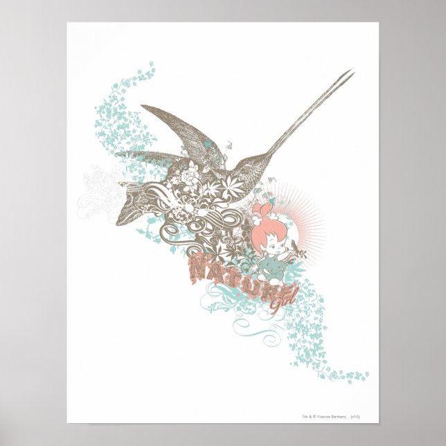 Póster CHICA de la naturaleza PEBBLES™ (Frente)