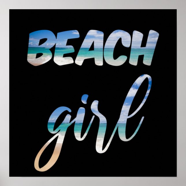 Póster Chica de la Playa (Frente)