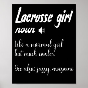 Póster Chica De Lacrosse Para Mujeres Para Lax