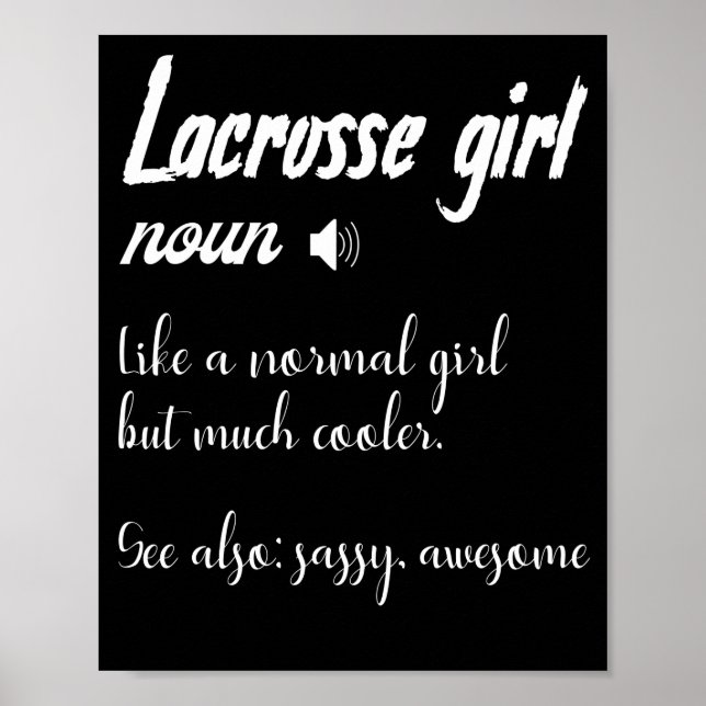 Póster Chica De Lacrosse Para Mujeres Para Lax (Frente)