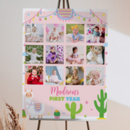 Póster Chica de Llama primer Rótulo de cumpleaños