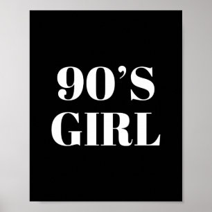 Póster chica de los años 90