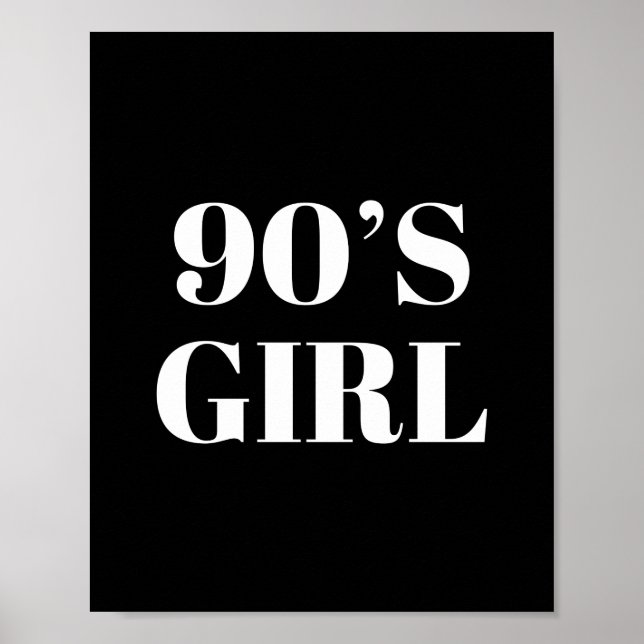 Póster chica de los años 90 (Frente)