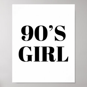Póster chica de los años 90