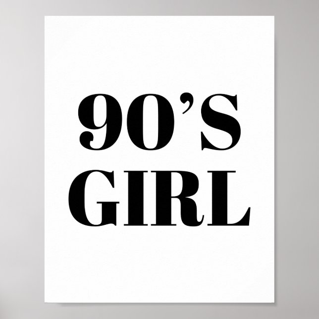 Póster chica de los años 90 (Frente)