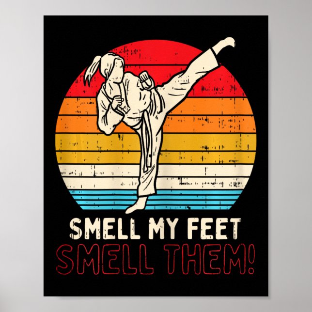 Póster Chica de los pies olores Ponytail Kick Karate Taek (Frente)