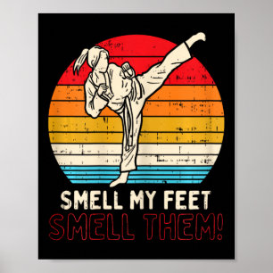 Póster Chica de los pies olores Ponytail Kick Karate Taek