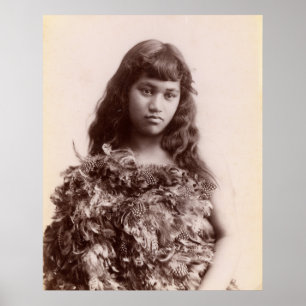 Póster Chica de Māori