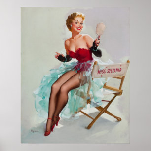 Póster Chica de Miss Sylvania Pin-Up