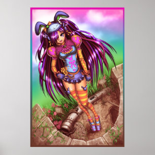 Póster Chica de moda japonesa Anime