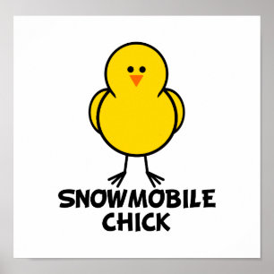 Póster Chica de Moto de Nieve