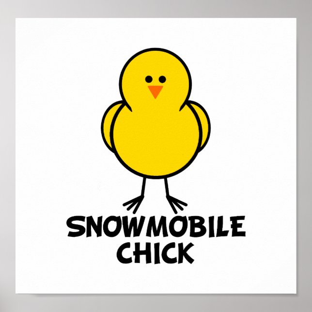 Póster Chica de Moto de Nieve (Frente)