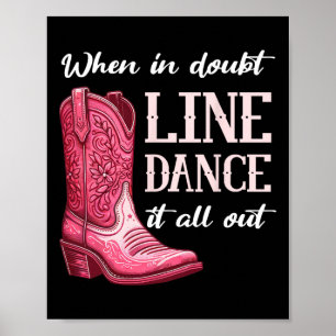 Póster Chica de mujeres bailarinas en línea de país
