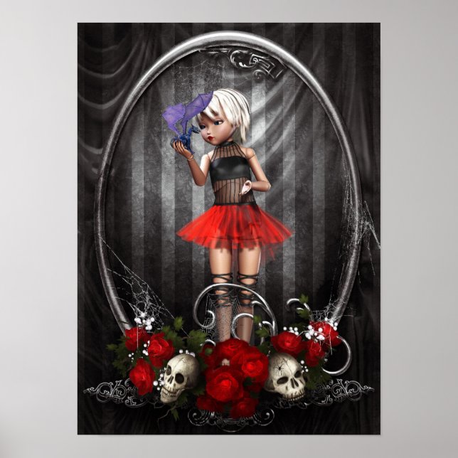 Póster chica de muñeca de gótico de fantasía poster (Frente)