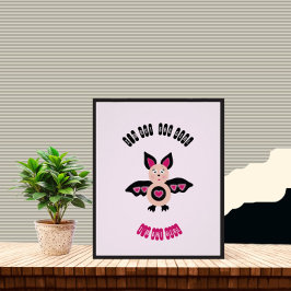 Póster Chica de murciélagos pequeños