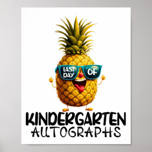 Póster Chica De Niño De Graduación De Autografo En El Día