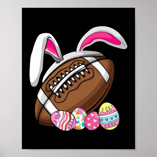 Póster Chica de niños con huevos de Pascua (Frente)