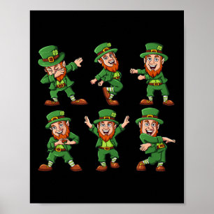 Póster Chica de niños divertidos en el Día de San Patrici