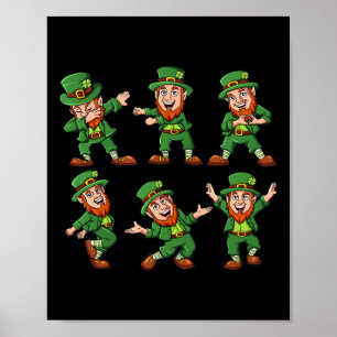 Póster Chica de niños divertidos en el Día de San Patrici