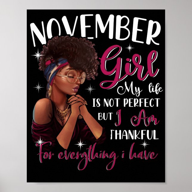 Póster Chica De Noviembre Mi Vida No Es Perfecta Estoy Ag (Frente)