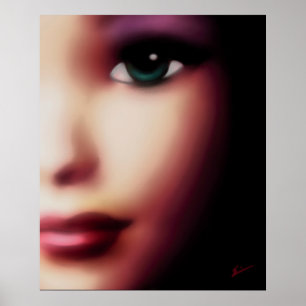 Póster Chica de ojos verdes