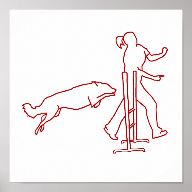 Póster Chica de perro Poster Agility (Frente)