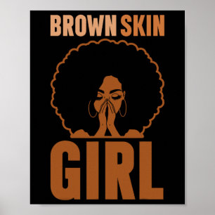 Póster Chica De Piel Morena Melanina Piel Morena Historia