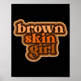 Póster Chica de piel morena mujer negra melanina piel mor