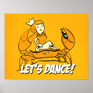 Póster Chica de reggae de cangrejo reina