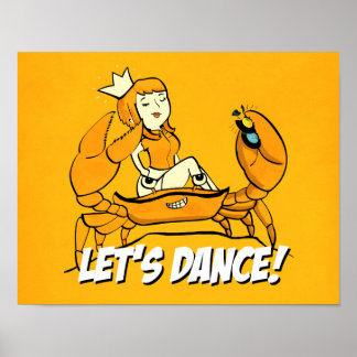 Póster Chica de reggae de cangrejo reina