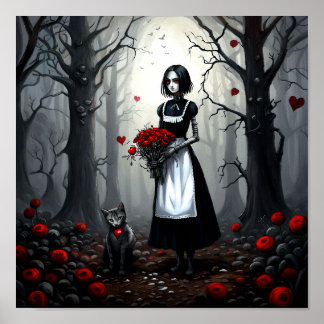 Póster Chica de robots góticos