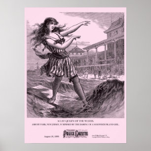 Póster Chica de Sandwich Island, poster de la Gaceta de P