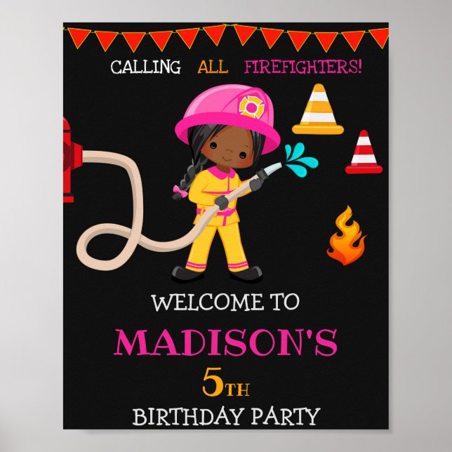 Póster Chica de señas del fiesta de bienvenida contra inc (Frente)