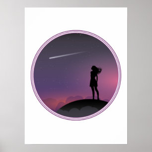 Póster Chica de Star Gazing