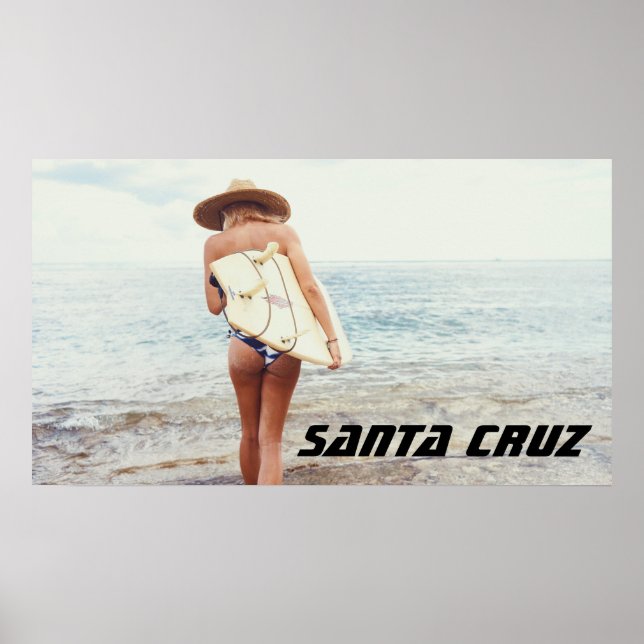 Póster Chica de Surfer de Santa Cruz (Frente)
