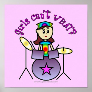 Póster Chica de tambor ligero