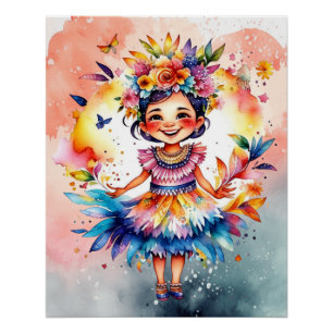 Póster Chica de Temporada de Carnaval