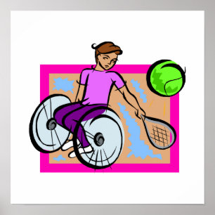 Póster Chica de tenis