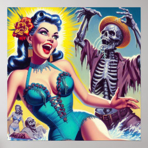 Póster Chica de Terror de Belleza