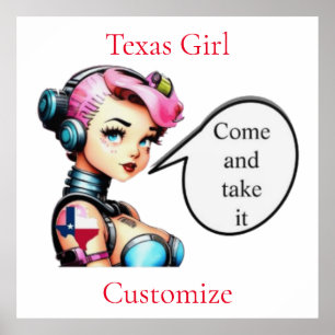 Póster Chica de Texas Thunder_Cove