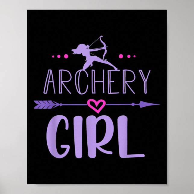 Póster Chica De Tiro Con Arco Divertido Arquero Cita Bow  (Frente)